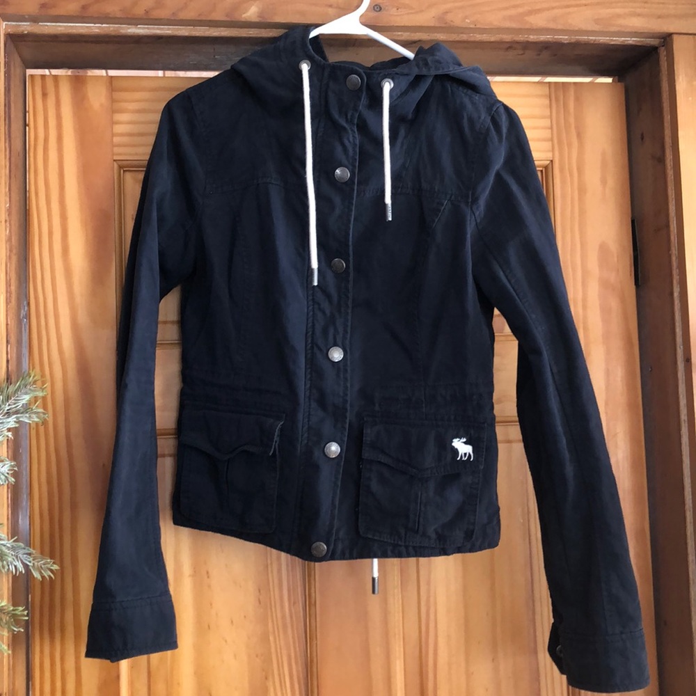 Blue hooded jacket